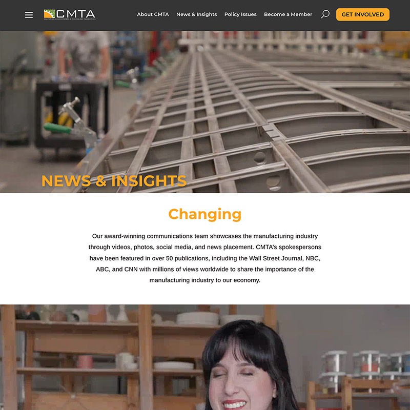 California Manufacturers & Technology Association Website Design Screenshot 3