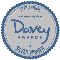 Seal for the 17th annual Davey Awards for a silver winner in website design