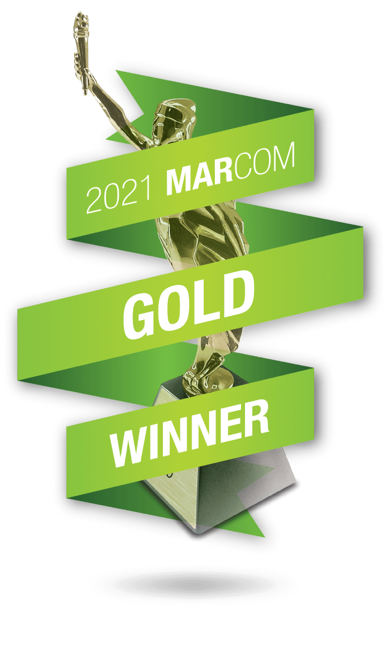 2021 Marcom Gold Winner Badge