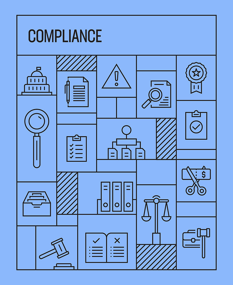 Graphic of ada compliance icons
