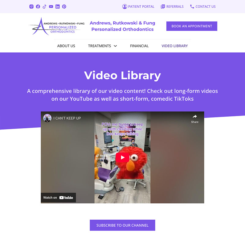 Personalized Orthodontics Website Design Screenshot 3