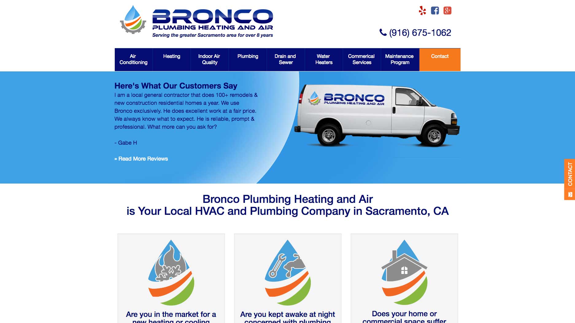 Bronco Plumbing, Heating & Air on iMac