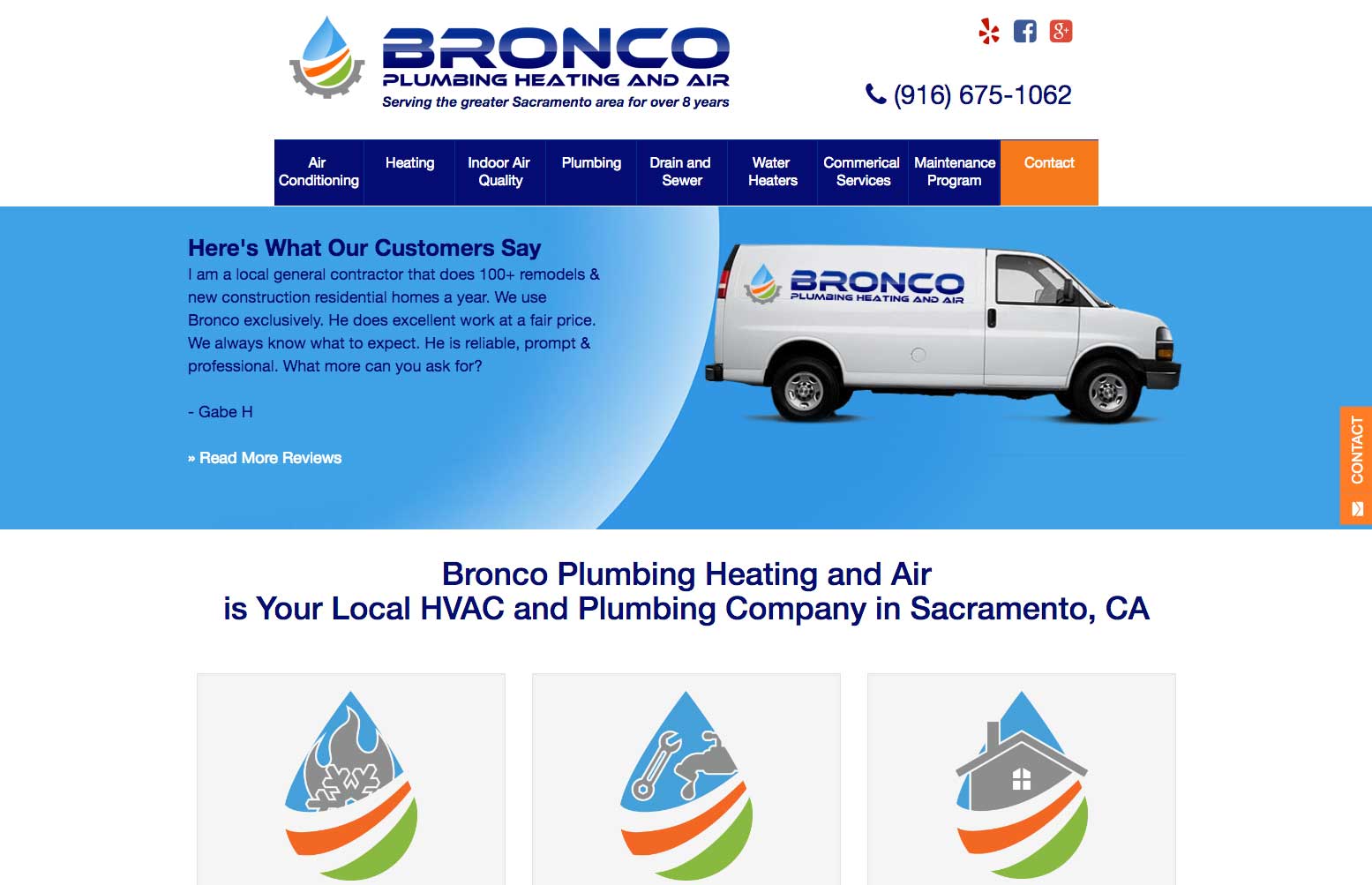 Bronco Plumbing, Heating & Air on Macbook