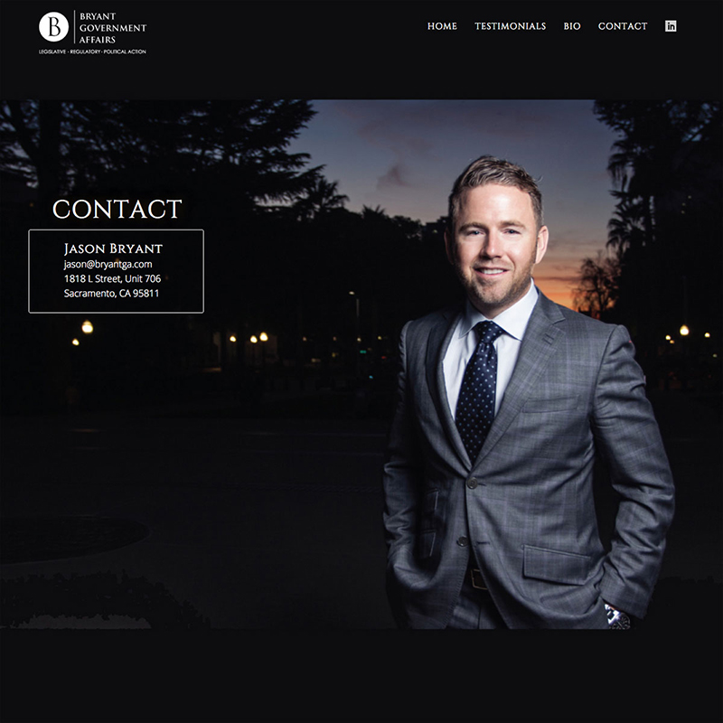 Bryant Government Affairs Website Design Screenshot 3