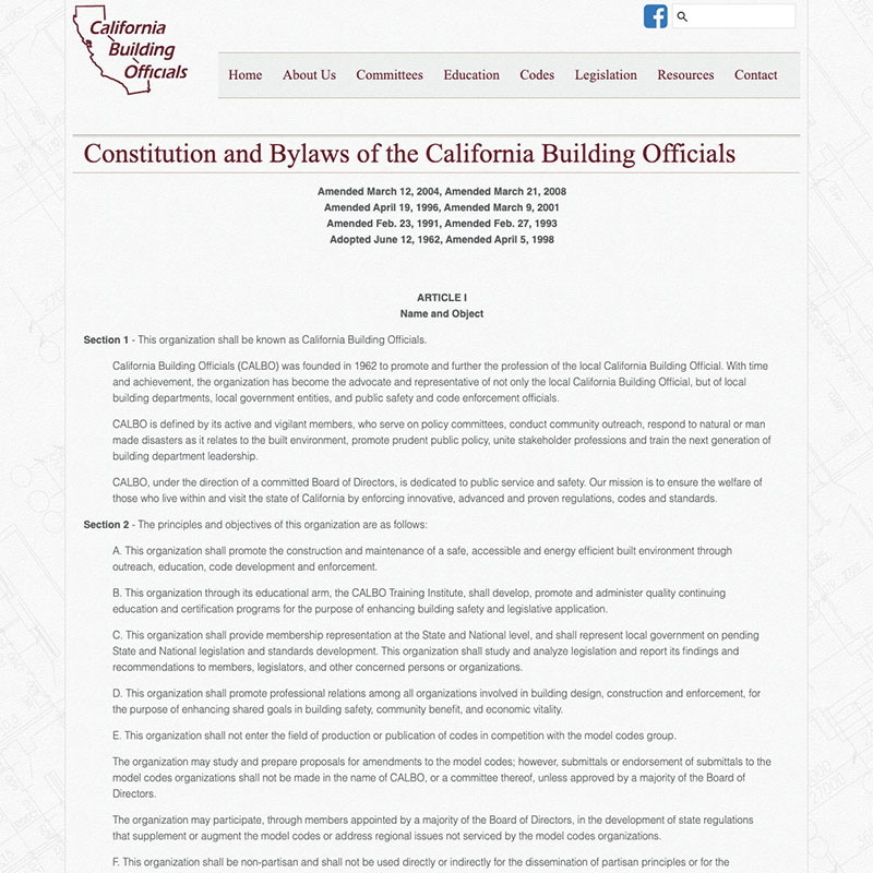 CALBO Website Design Screenshot 4