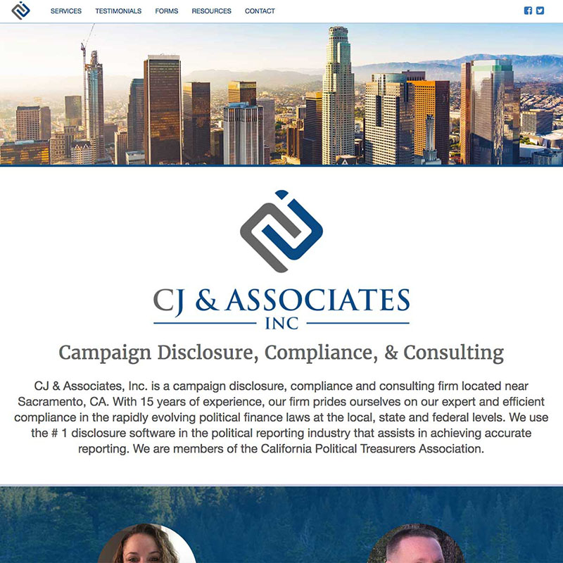 CJ & Associates Inc. Website Design Screenshot 1