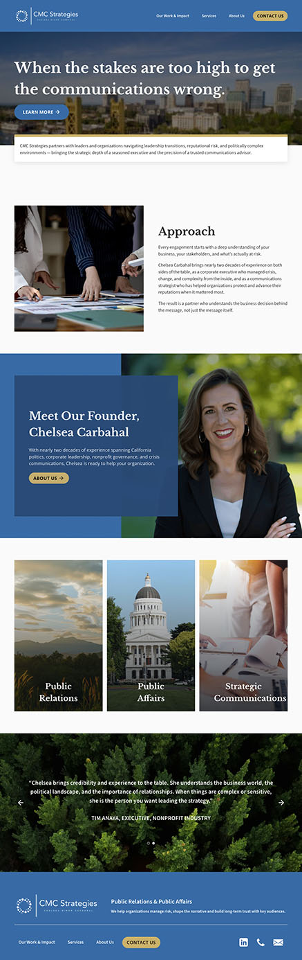 CMC Strategies Website Homepage Screenshot