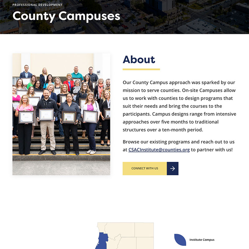 California Counties Foundation Website Design Screenshot 3
