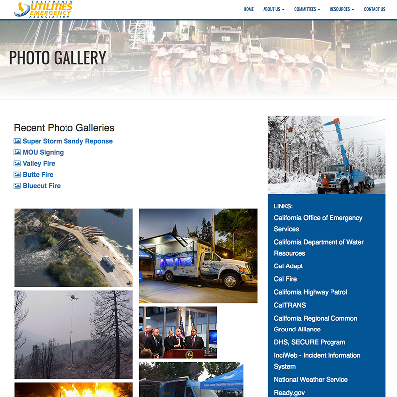 California Utilities Emergency Association (CUEA) Inc Website Design Screenshot 2