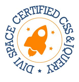 Divi Space Certified CSS & JQuery badge