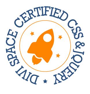 Divi Space Certified CSS & jQuery badge