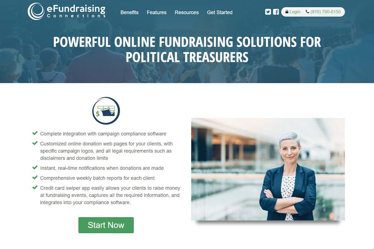 eFundraising Connections Website Design Screenshot 1