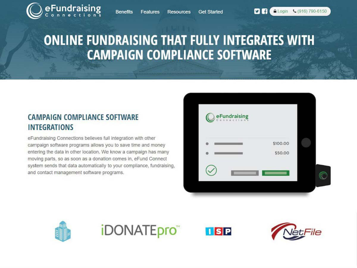 eFundraising Connections Website Design Screenshot 2
