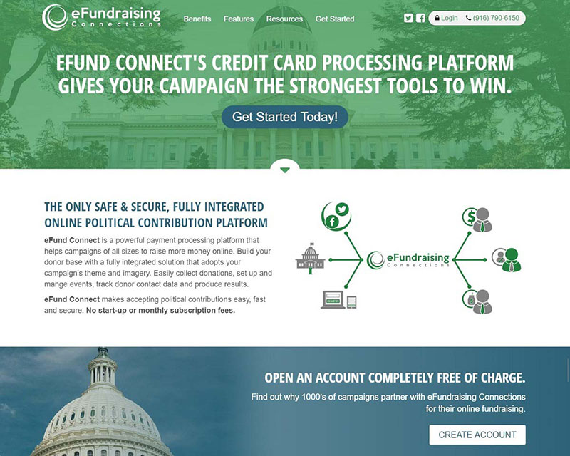 After Screenshot of eFundraising Connections website
