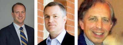 Headshots of the three event speakers, Robert Reed, Erid Weidner, and Bob Schewe