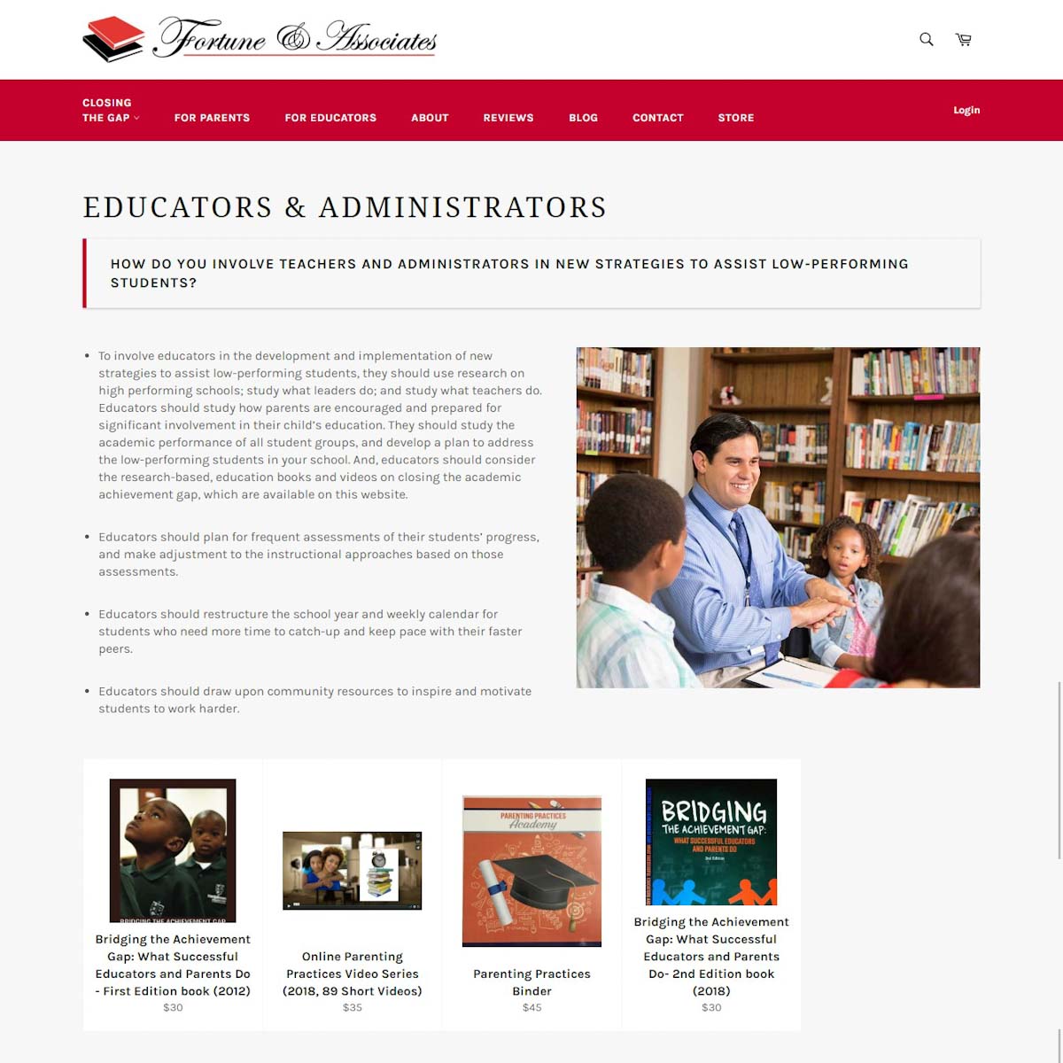 Fortune & Associates Website Design Screenshot 2