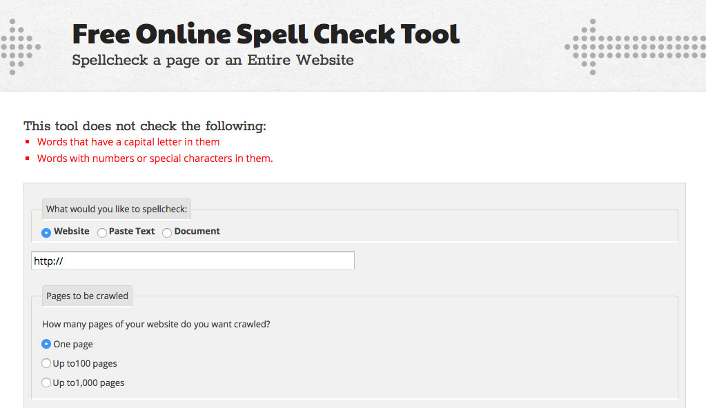 Free Online Spell Checking Tool
