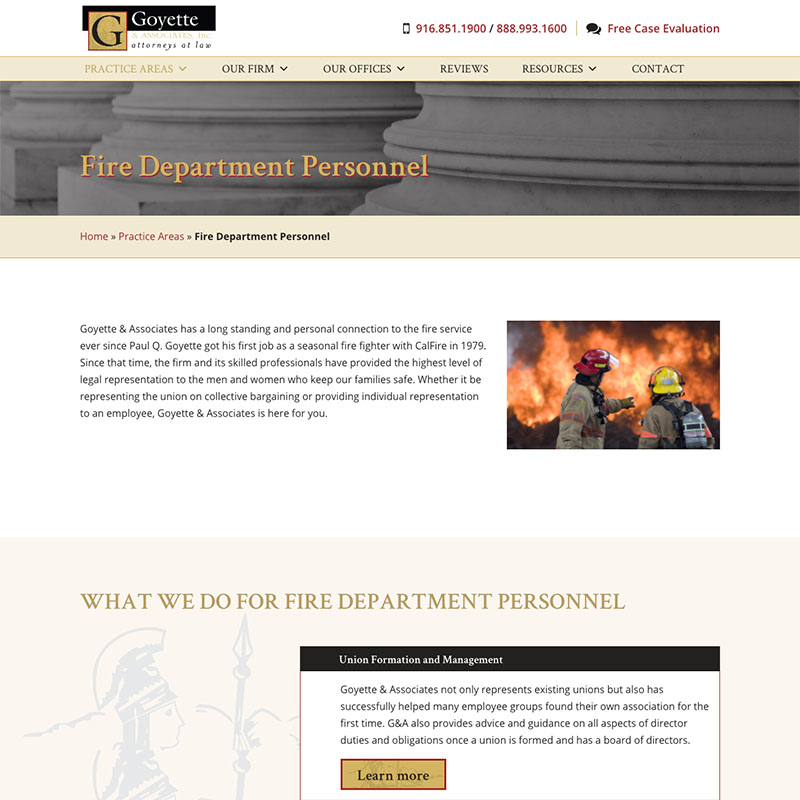 Goyette & Associates, Inc. Website Design Screenshot 1