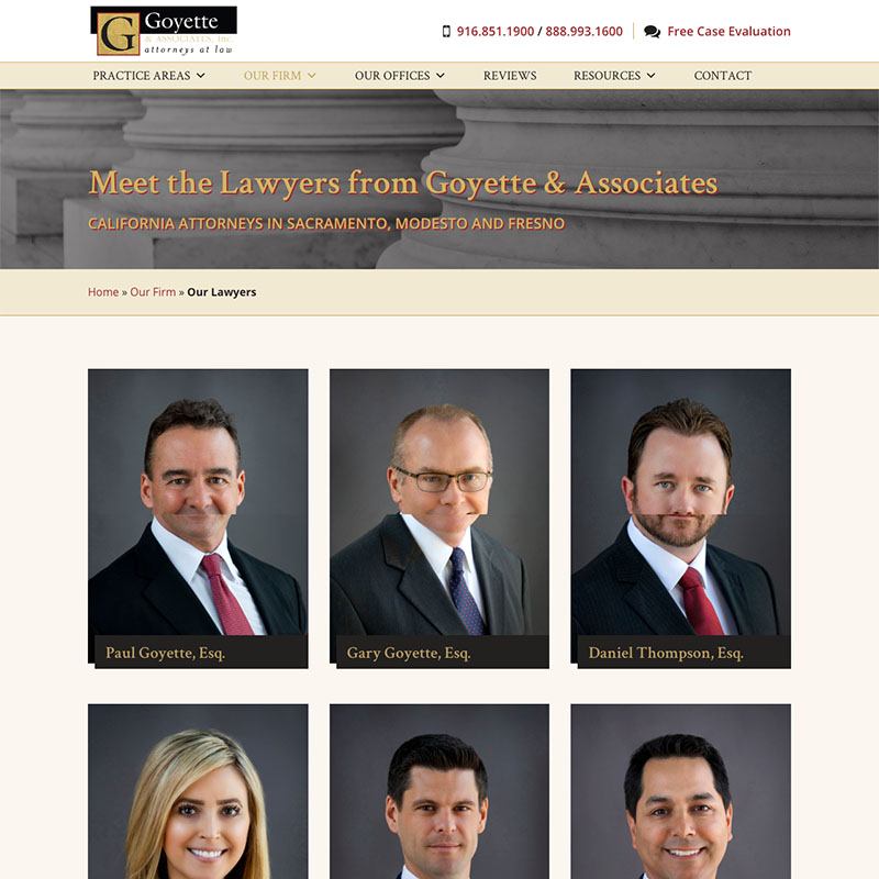 Goyette & Associates, Inc. Website Design Screenshot 2