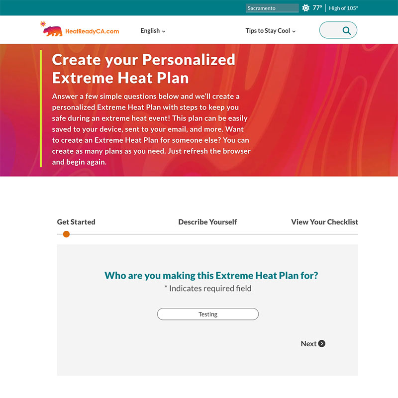 Heat Ready CA dot Com Website Design Screenshot 2