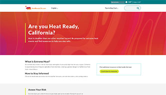 Heat Ready CA dot Com on iMac