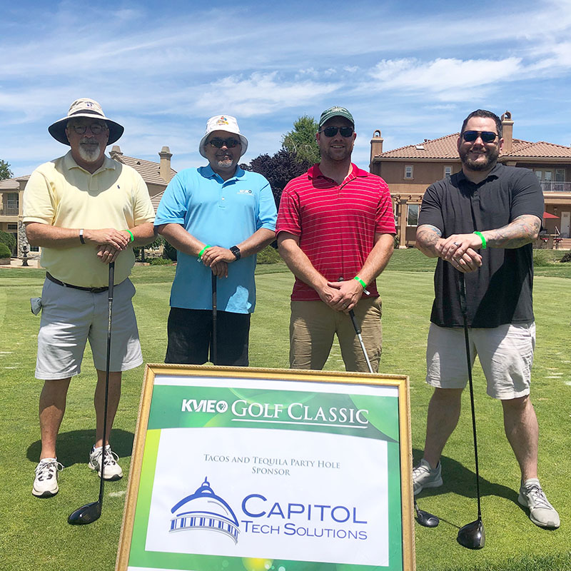 Capitol Tech CEO and employee Robert Haney at the KVIE Golf Classic