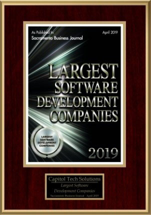 Image of largest software development companies 2019 plaque