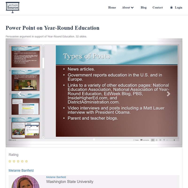 Lecture Source Website Design Screenshot 4
