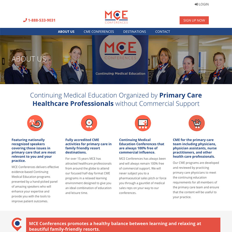 MCE Conference Website Design Screenshot 3