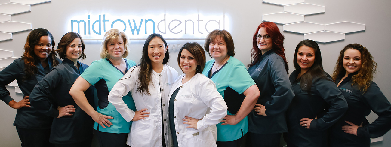 A picture of the Midtown Dental's staff that was provided to Capitol Tech Solutions for the design of their new Search Engine Optimized website