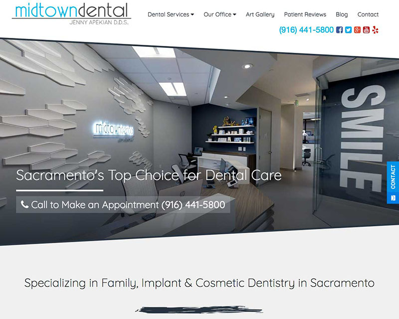 After Screenshot of Midtown Dental website