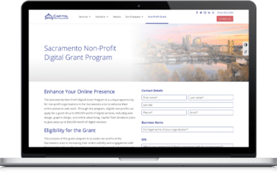Capitol Tech Solutions To Give $40,000 Of Digital Services To Local Non-Profits
