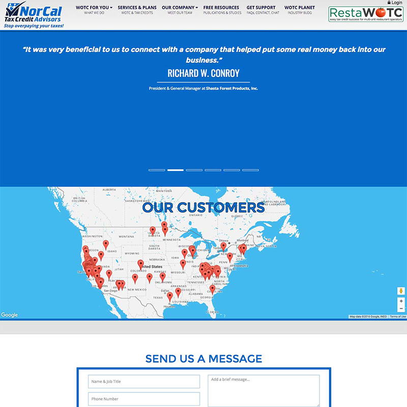 Norcal Tax Advisors Website Design Screenshot 2