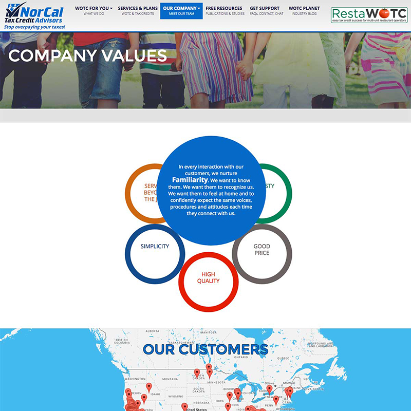 Norcal Tax Advisors Website Design Screenshot 3