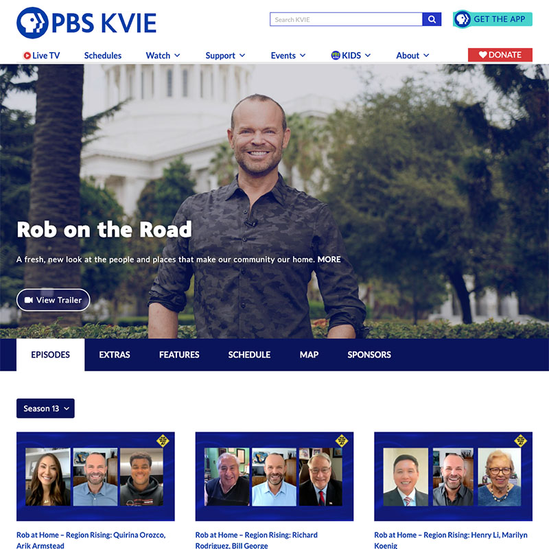 PBS KVIE Website Design Screenshot 3
