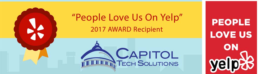 2017 People Love Us on Yelp Award badge for Capitol Tech Solutions