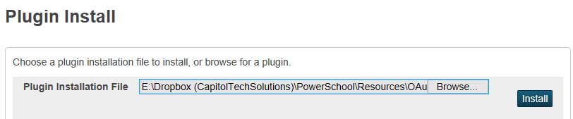 PowerSchool Plugin Installation Step 2