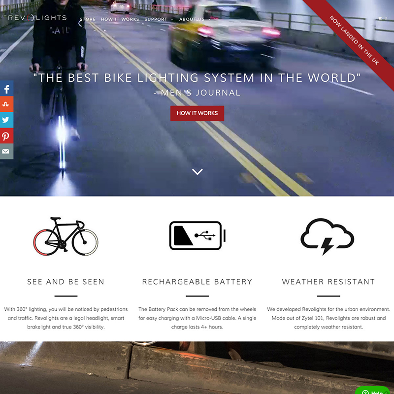 Revo Lights Website Design Screenshot 1