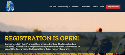 Sacramento Century Challenge Website Screenshot