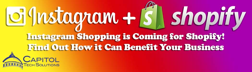 This is the title image for a blog post that explains what Instagram Shopping is its benefits and how to prepare Shopify online stores.