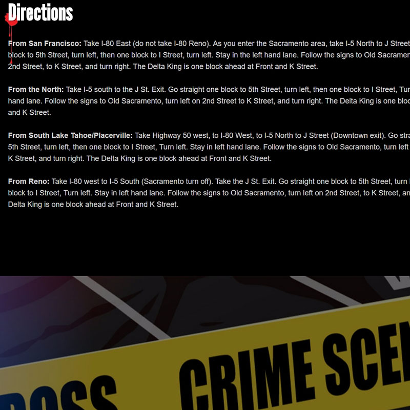 Suspect Theater Website Design Screenshot 2