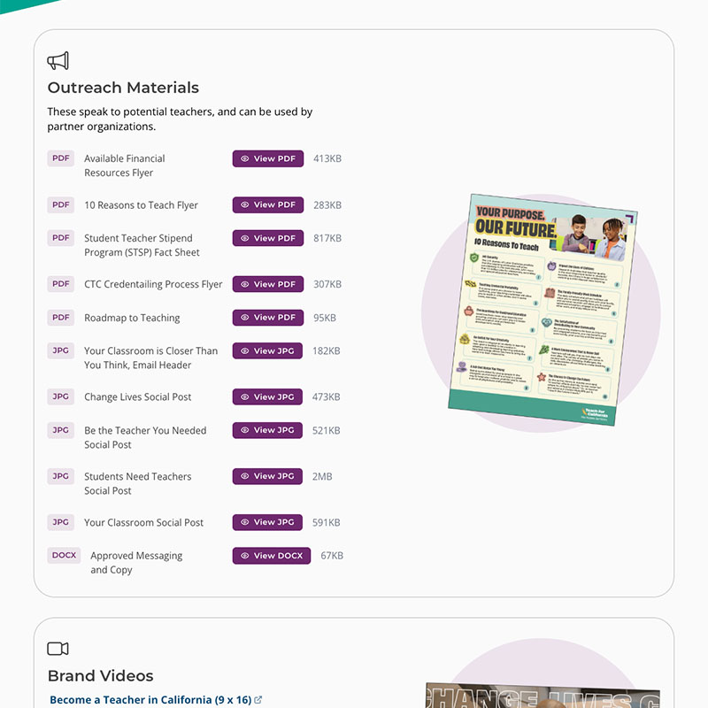 Teach for California Website Design Screenshot 4