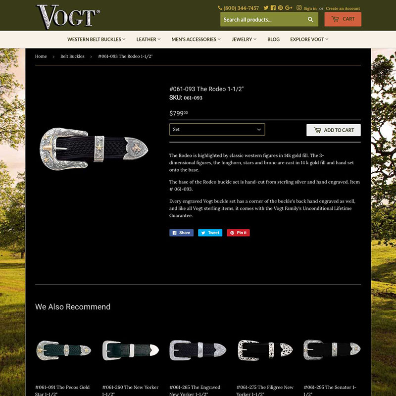 Vogt Silversmiths Website Design Screenshot 4