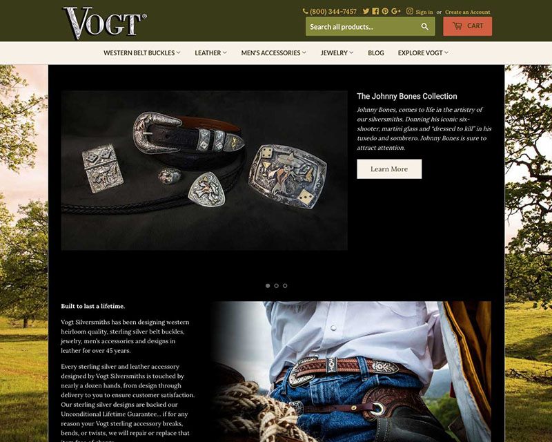 After Screenshot of Vogt Silversmiths website