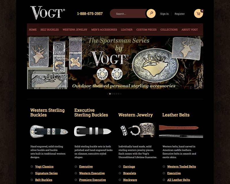 Before Screenshot of Vogt Silversmiths website