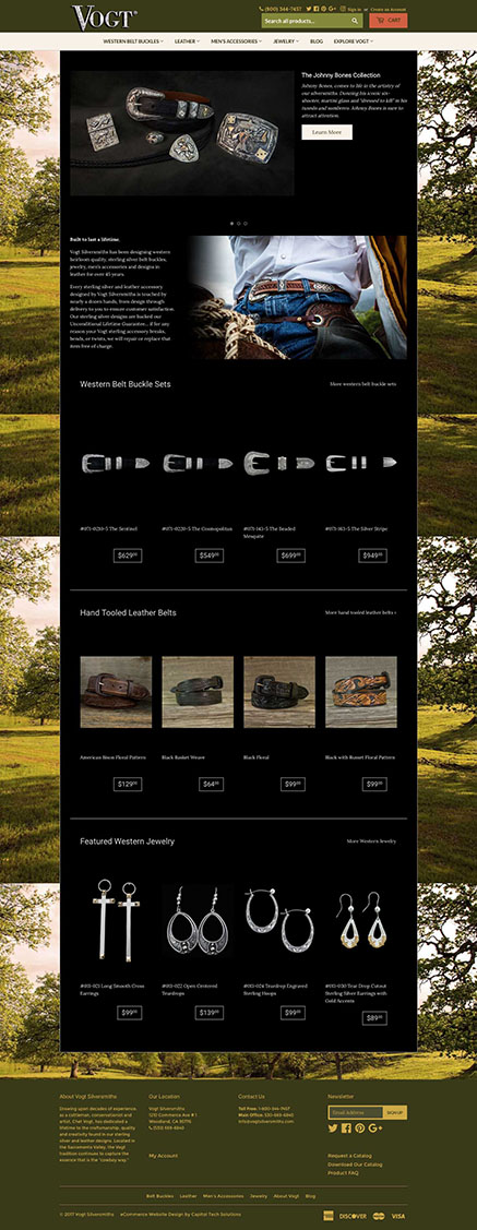 Vogt Silversmiths Website Homepage Screenshot