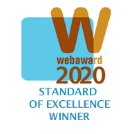 Award badge for the 2020 Web Award for outstanding achievement