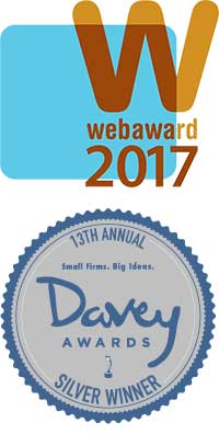 2017 WebAward Badge & Davey Award Badge for Web Design