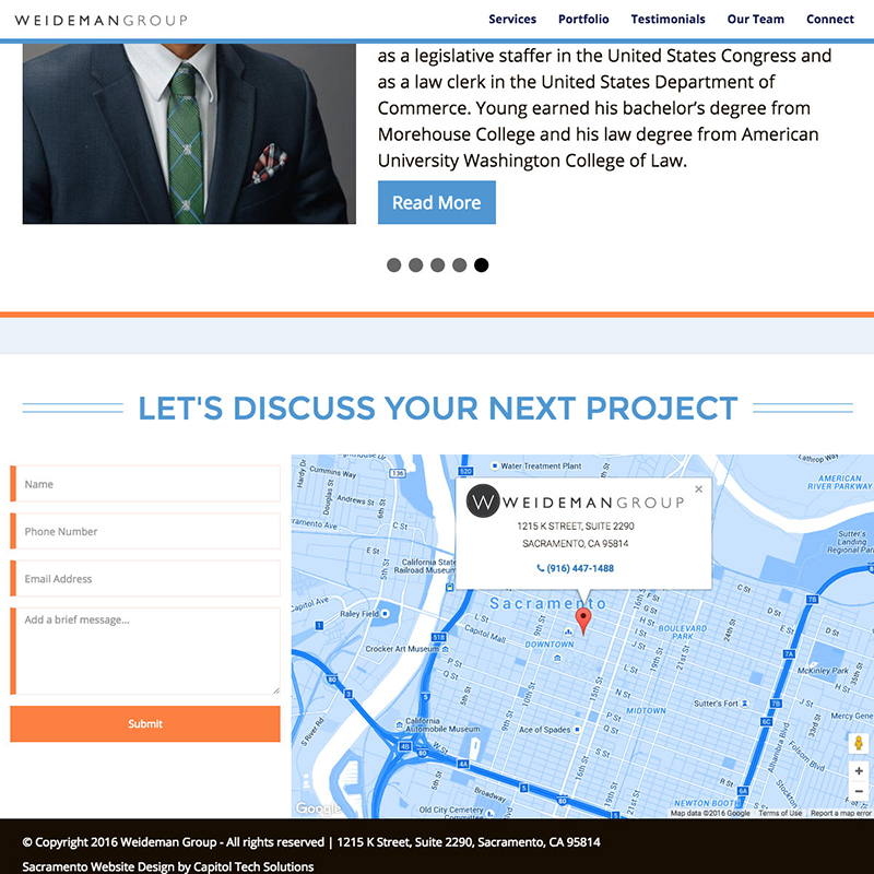 Weideman Group Website Design Screenshot 4