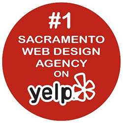 #1 Sacramento Web Design Agency on Yelp badge